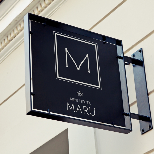Mini Hotel Maru   로고 디자인 1위 수상작