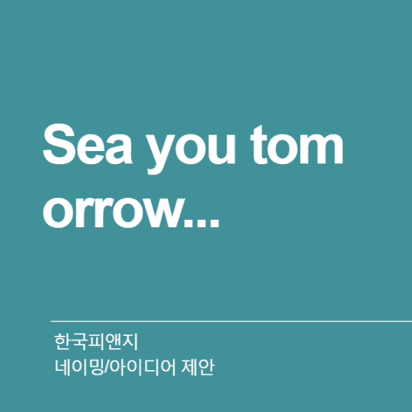 한국피앤지 네이밍 디자인 1위 수상작