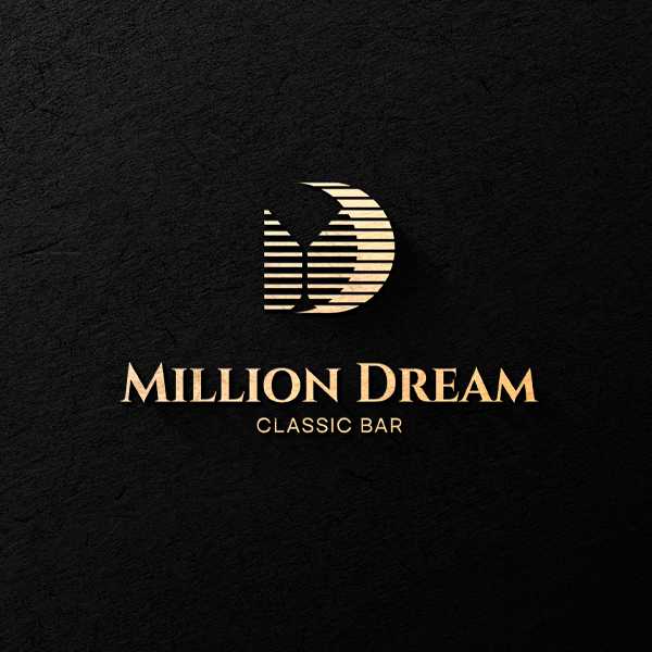로고 + 명함 | Million Dream bar 로고 디자인 | 라우드소싱 포트폴리오. title=