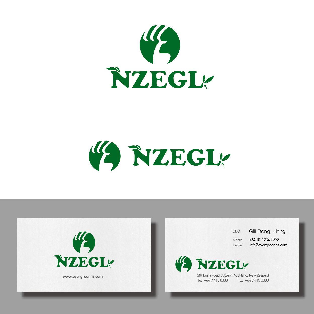 뉴질랜드 에버그린 라이프 New Brand 로고/명함 디자인 참여작 | 라우드소싱