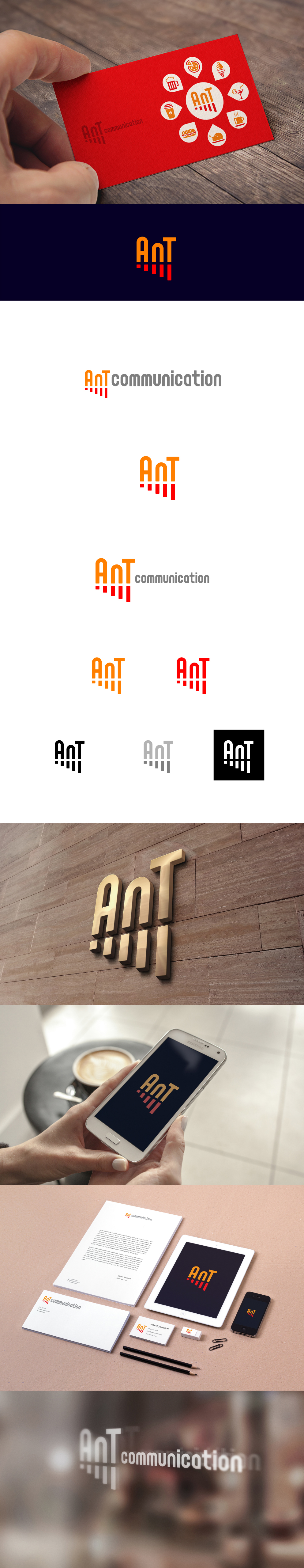 MSTR의 AnT 커뮤니케이션 로고 디자인 및 명함 의뢰 상세이미지