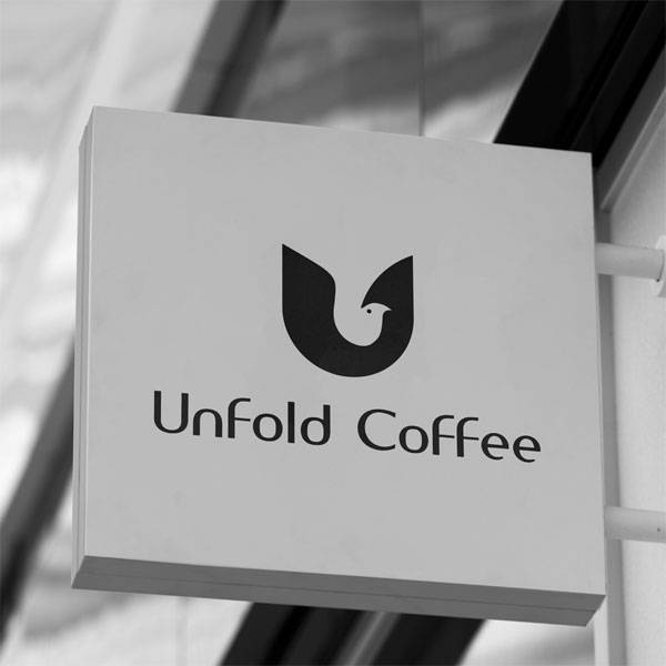 로고 + 간판 | 언폴드커피 커피전문점 로고 및 간판 의뢰 | 라우드소싱 포트폴리오