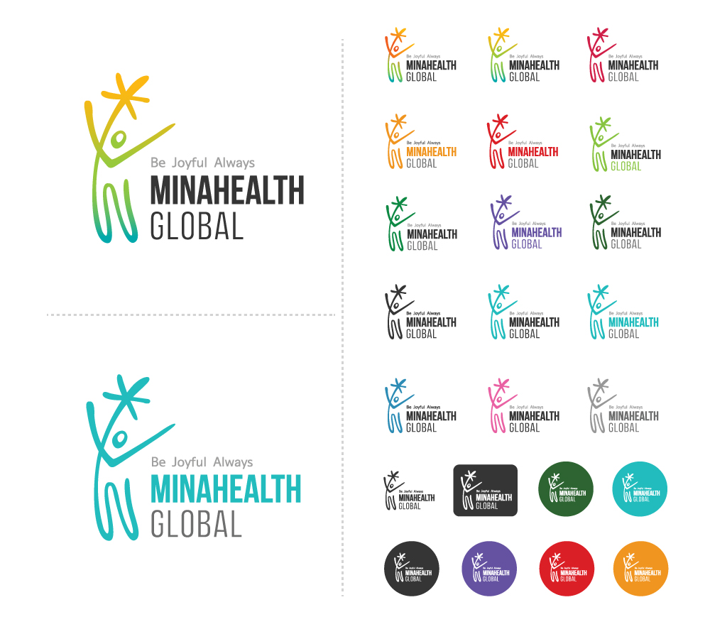 비둘기의 건강기능식품 유통회사 MINAHEALTH GLOBAL CI 디자인 상세이미지