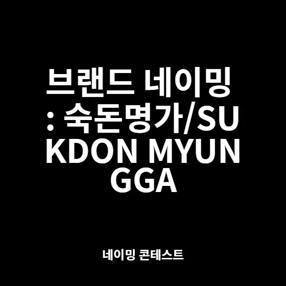 미정 네이밍 콘테스트 참여작 | 라우드소싱