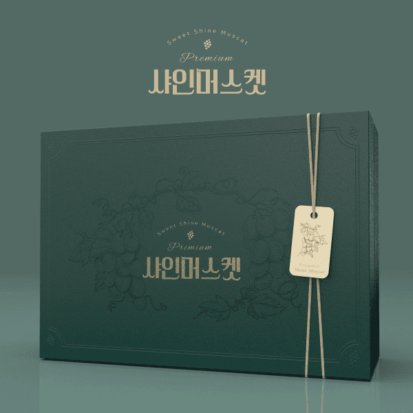 박스(상자) | 샤인머스켓 선물세트 박스 컨셉디자인 | 라우드소싱 포트폴리오. title=