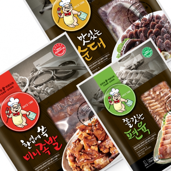 (주)장충동왕족발 라벨+박스 디자인 1위 수상작