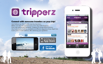 의 Tripperz 애플리케이션 소개페이지를 디자인해주세요! 상세이미지