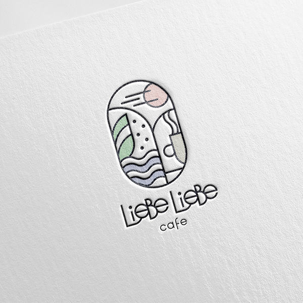 cafe liebeliebe 로고+간판 디자인 1위 수상작