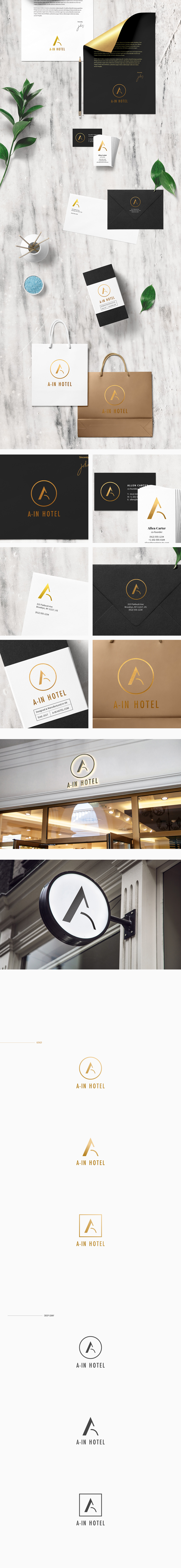 BD studio의 A-IN HOTEL 로고 의뢰 상세이미지