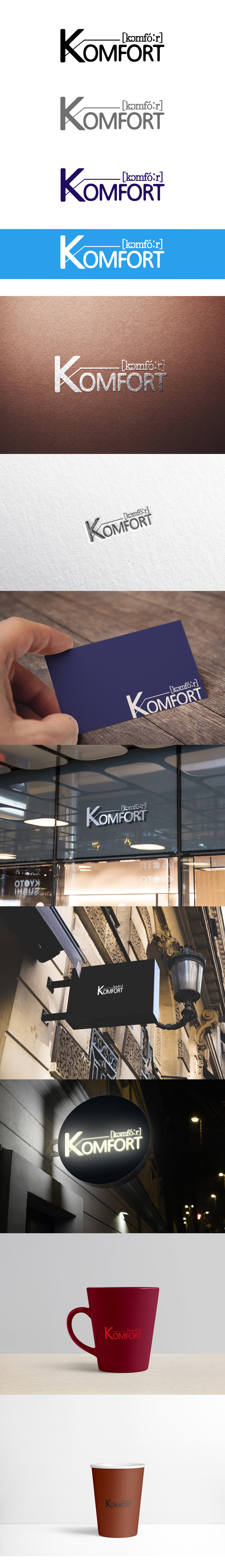 design 소쿠리의 카페 컴포어(komfort) 로고 디자인의뢰 상세이미지