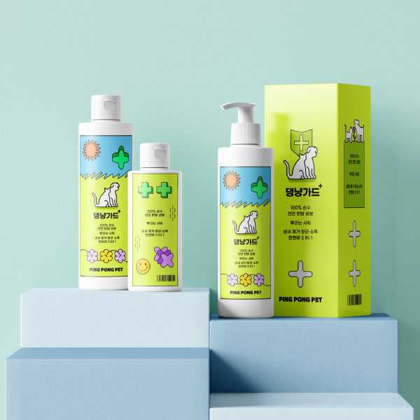 라벨 + 박스 | 반려동물 향균 소독 탈취제 패키지 컨셉디자인 | 라우드소싱 포트폴리오
