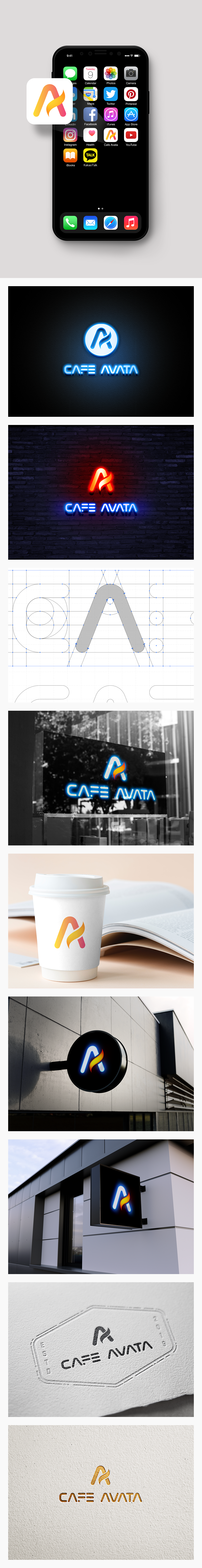 frameworks의 무인카페 로고 디자인 상세이미지