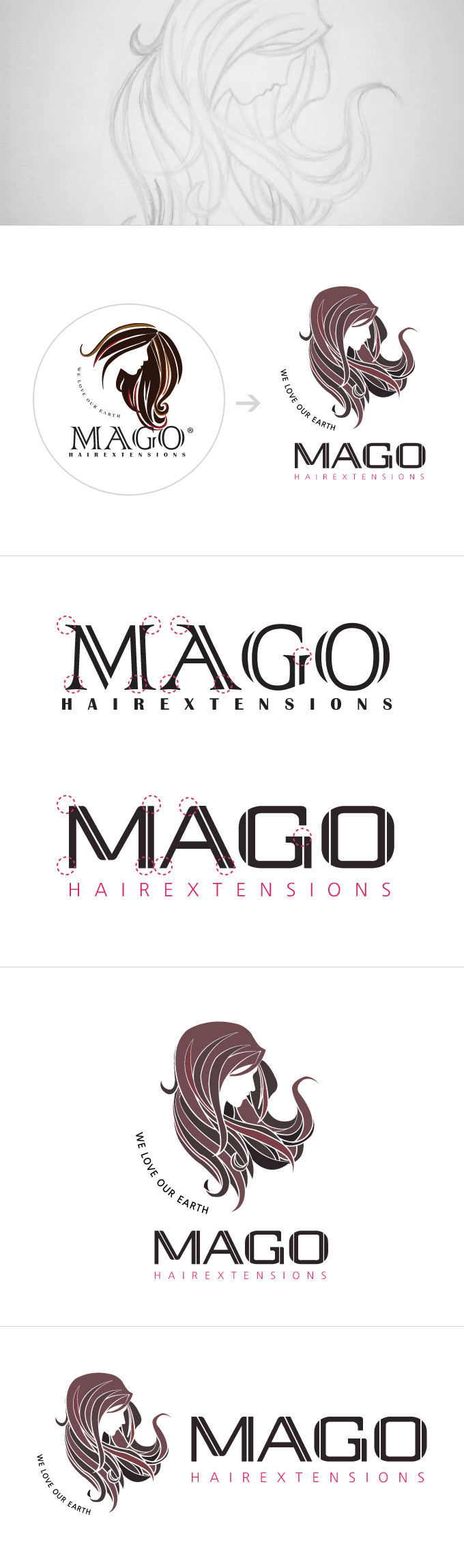 의 MAGO HAIR EXTENSIONS Re-design 의뢰 상세이미지