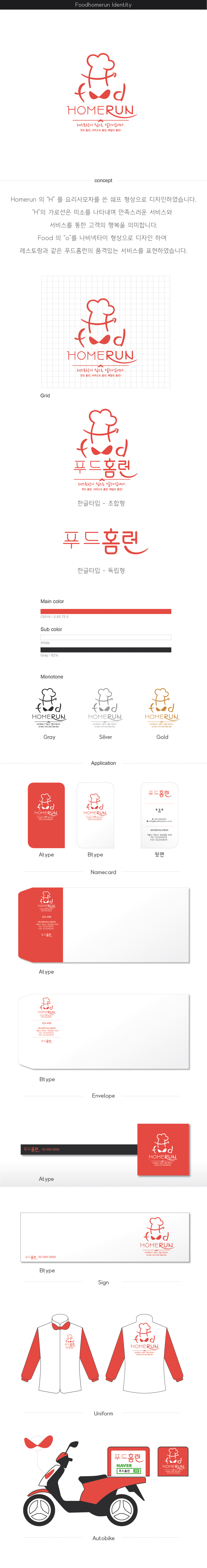 teewit의 푸드홈런 FOODHOMERUN BI(LOGO+Applications) 상세이미지