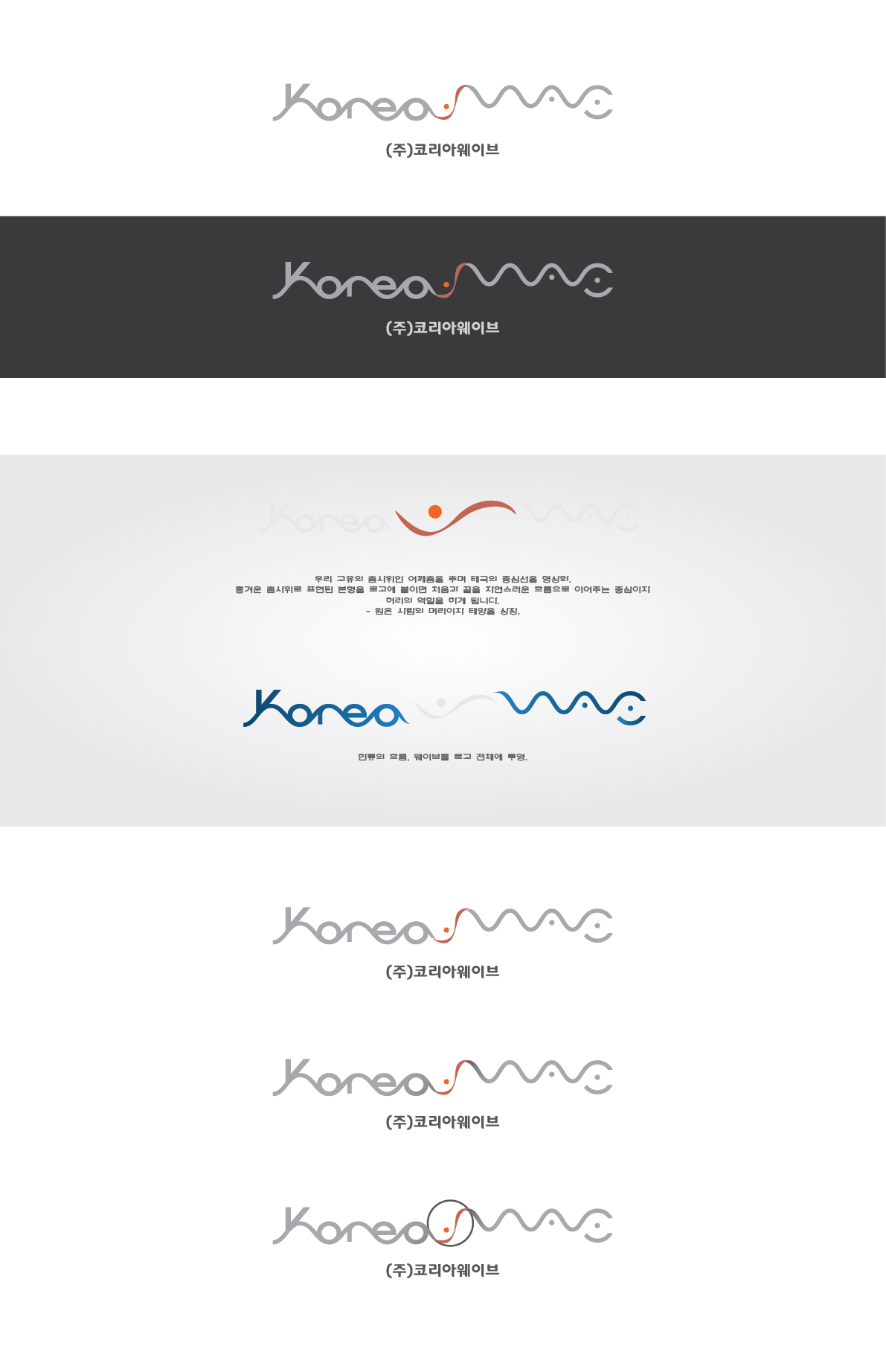 의 KOREAWAVE 로고 및 명함 디자인  상세이미지