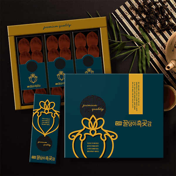 라벨 + 박스 |  선물세트 패키지 디자인 (곶감) | 라우드소싱 포트폴리오