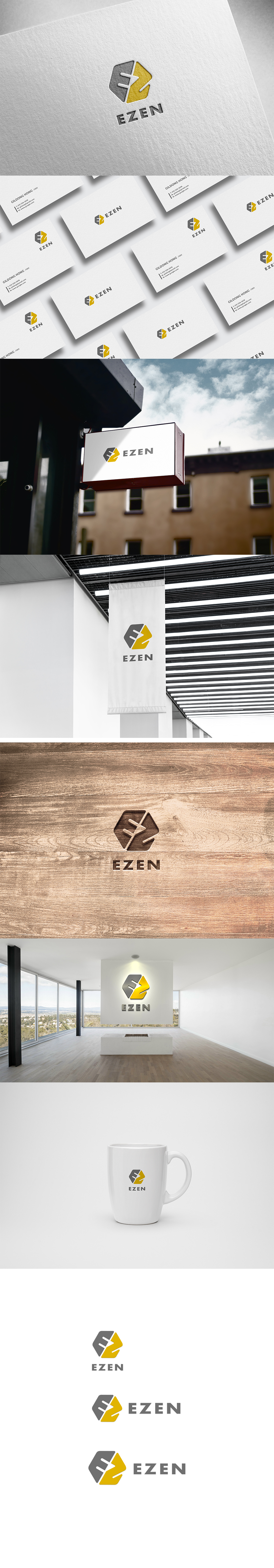 AURA CREATIVE의 EZEN(이젠) 브랜드 로고 디자인 상세이미지