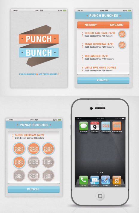 의 PunchBunch 앱 아이콘 디자인 해주세요~!! 상세이미지