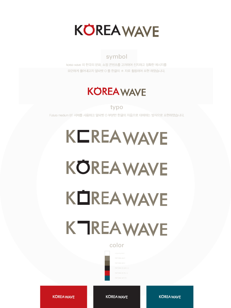 의 KOREAWAVE 로고 및 명함 디자인  상세이미지