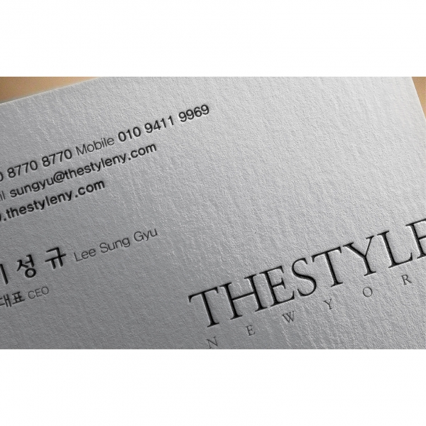 더스타일뉴욕 (THESTYLE NEWYORK) 명함/봉투 디자인 1위 수상작