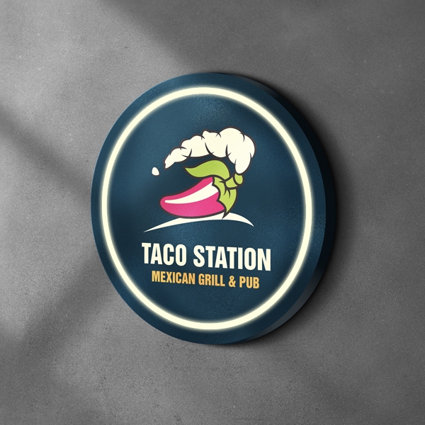 타코 스테이션(Taco Station) 로고 디자인 1위 수상작