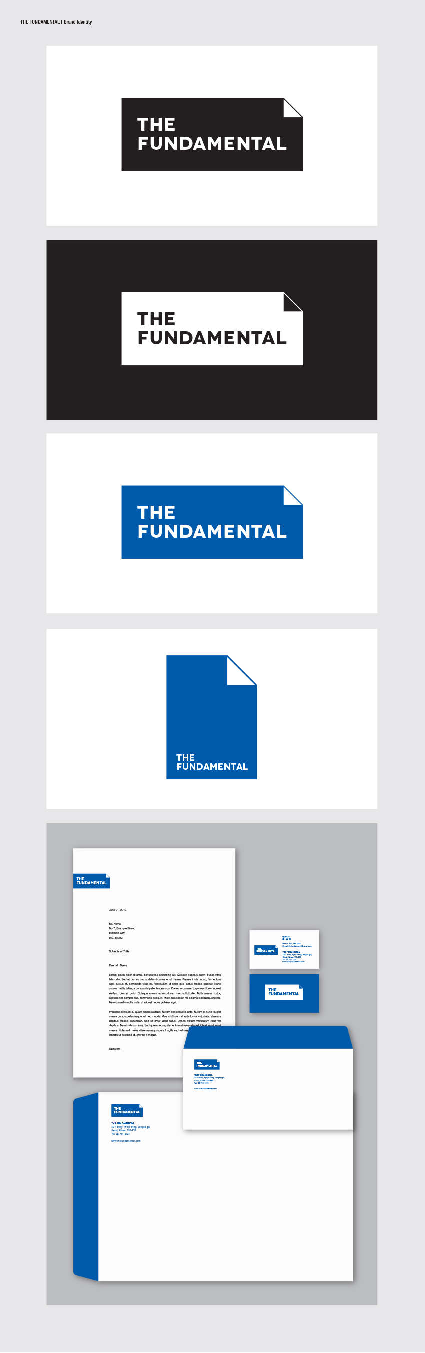 AALL의 THE FUNDAMENTAL 소수정예 컨설팅형학원 로고 디자인 상세이미지