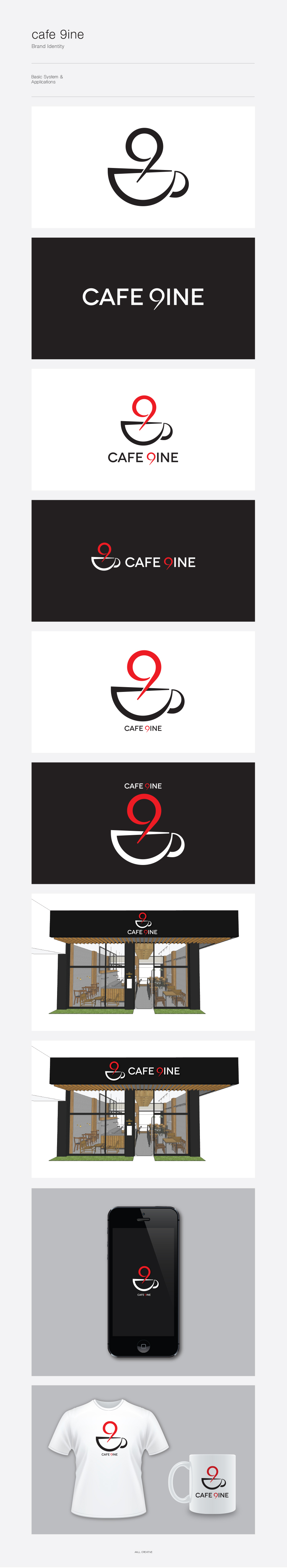 AALL의 cafe 9ine 로고 및 간판 디자인 공모 합니다  상세이미지