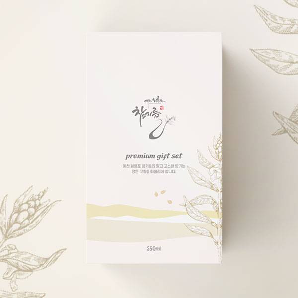 박스(상자) | 예천 회룡포 참기름 포장박스 디자인 의뢰 | 라우드소싱 포트폴리오. title=