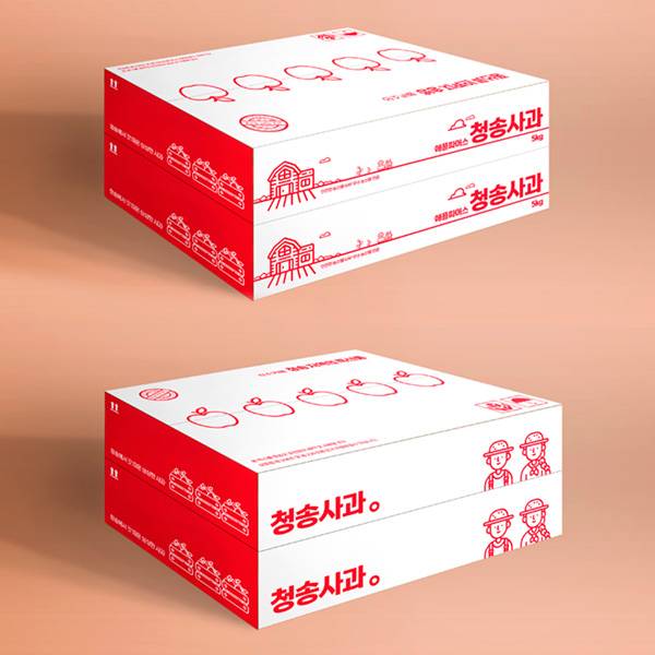 박스(상자) | 선물용 박스(사과) 컨셉디자인 | 라우드소싱 포트폴리오