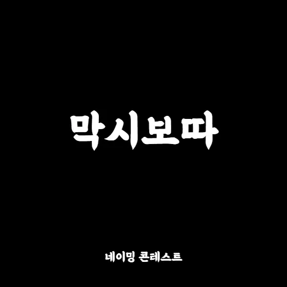 미정 네이밍 콘테스트 참여작 | 라우드소싱