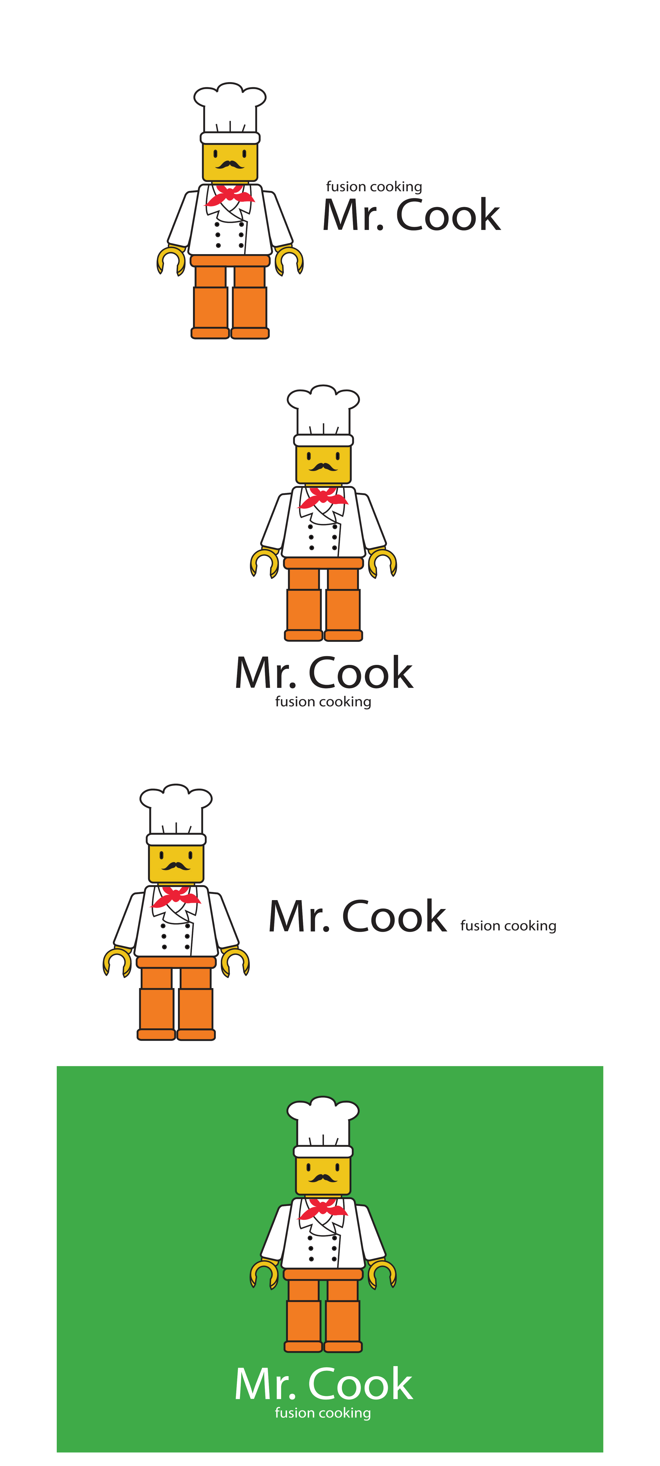 의 퓨전음식점 Mr.Cook 로고/간판디자인 상세이미지