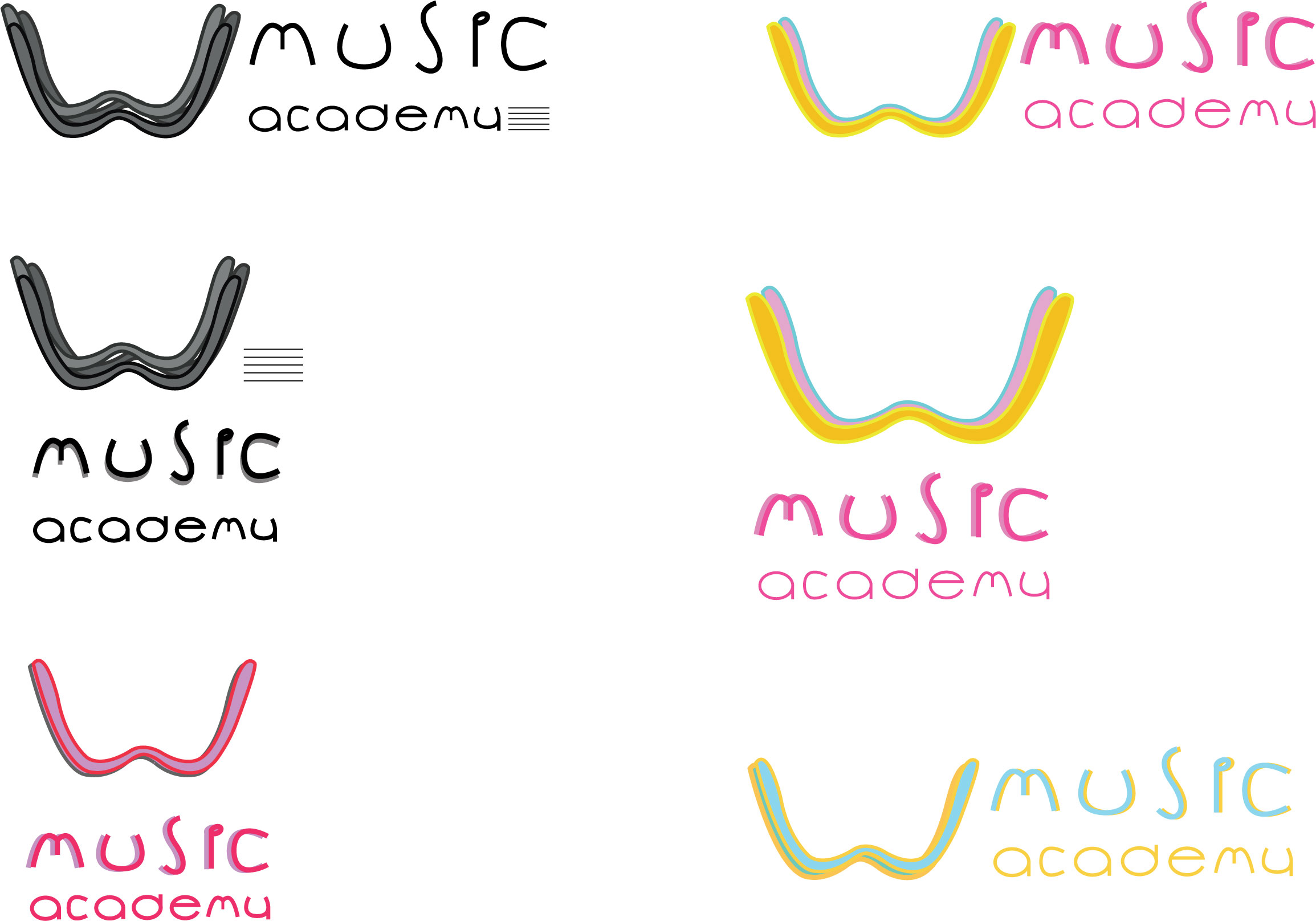 의 W music academy 로고 제작 의뢰합니다. 상세이미지