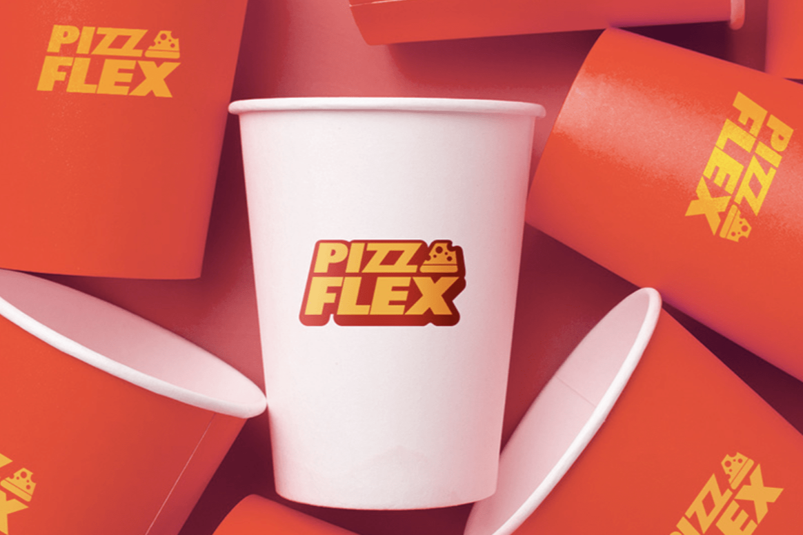 프랜차이즈 로고 디자인 PIZZA FLEX 사례